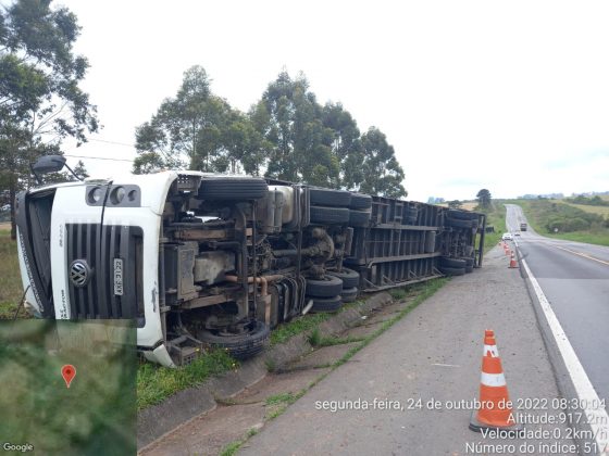 Tombamento De Carreta Bloqueia BR 277 Em Palmeira Mobilidade Curitiba