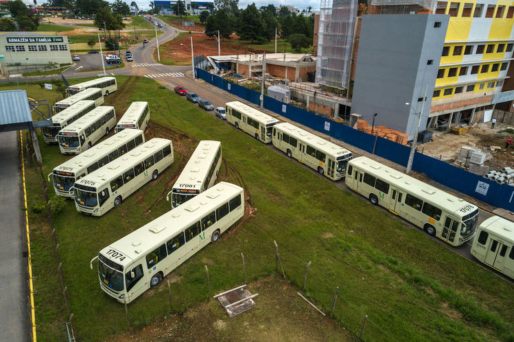 Novos ônibus no Terminal de Pinhais