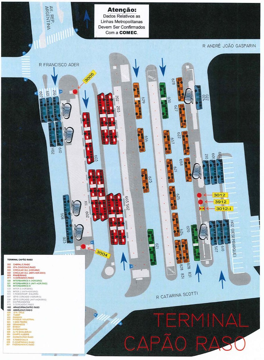 Mapa Terminal Capão Raso
