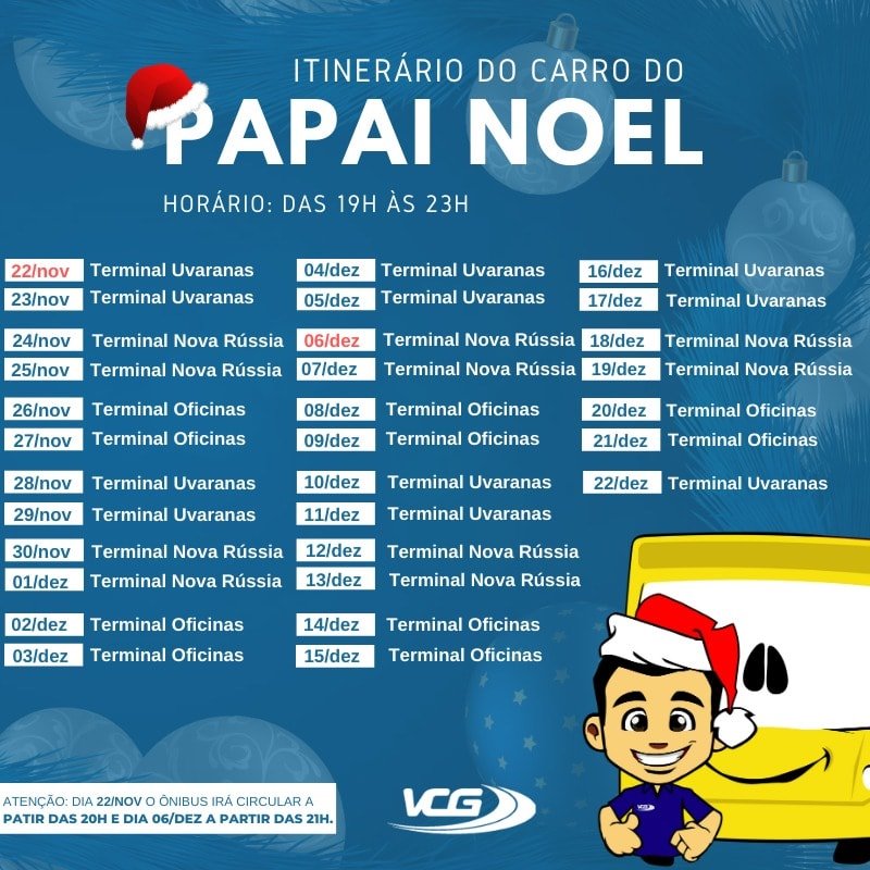 Itinerário Papai Noel