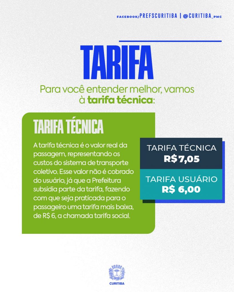 Tarifa técnica Curitiba