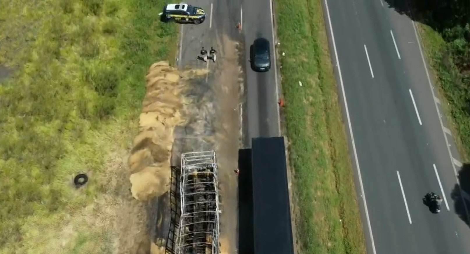 incêndio caminhão ponta grossa