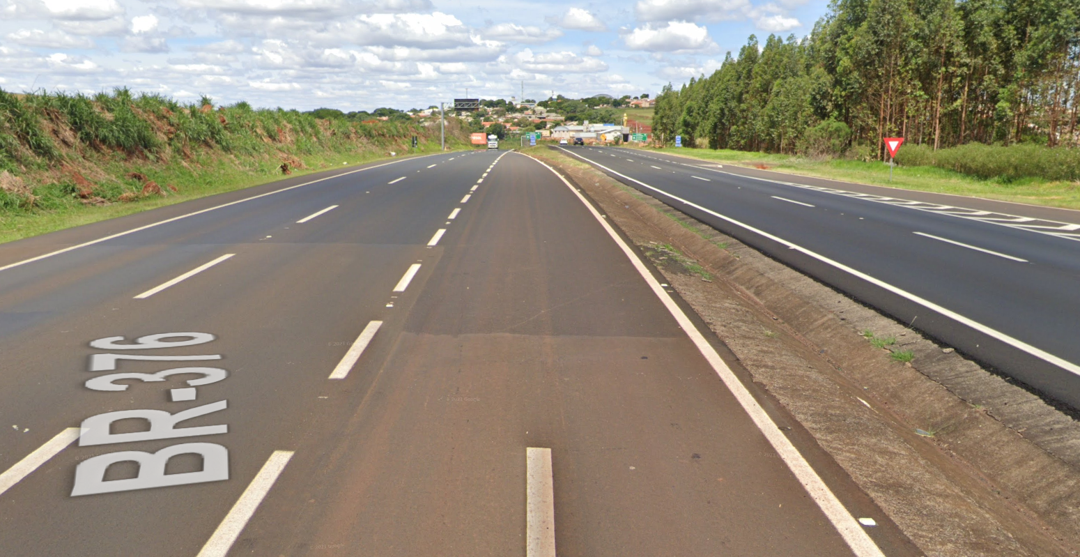 Trecho da BR-376 em Cambira