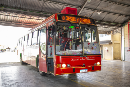 ônibus natalino jesus feliz natal