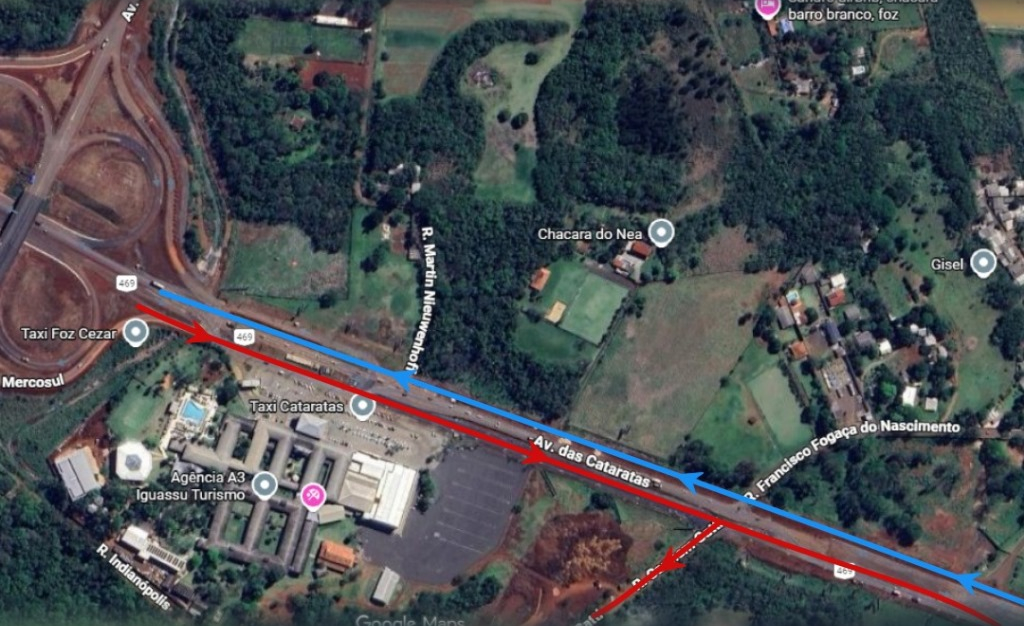 perimetral leste obras mapa