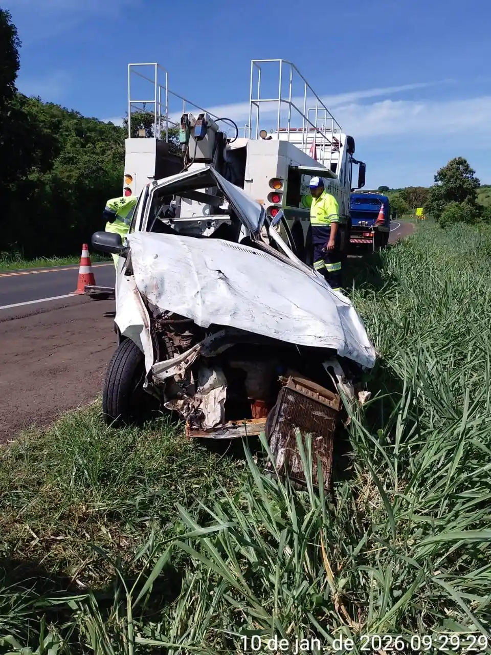 Sinistro ocorrido por volta br-153