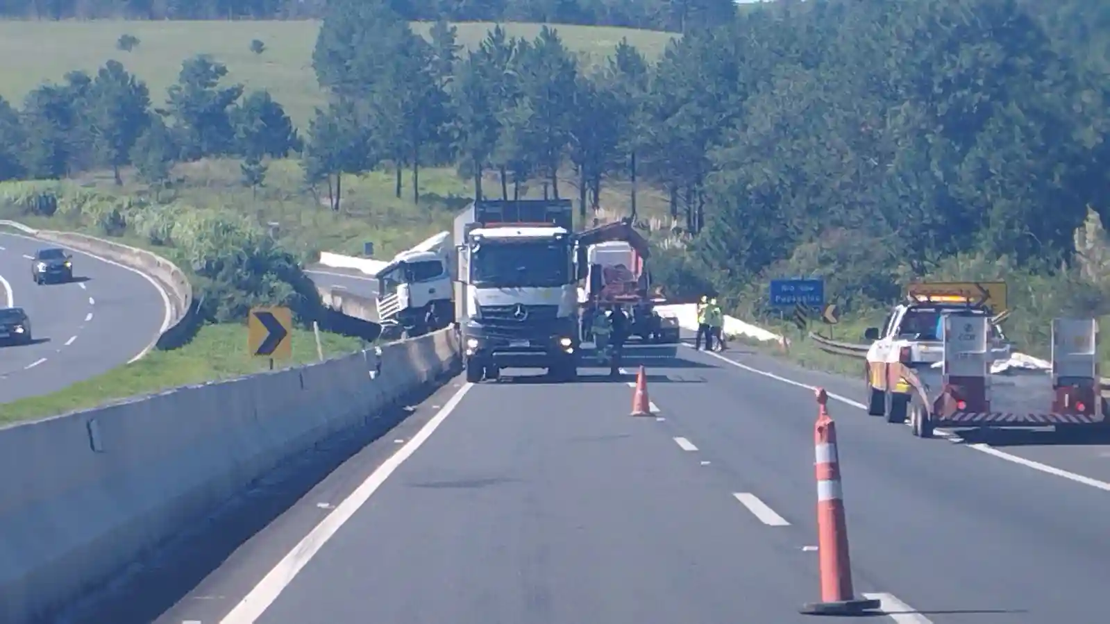 Veículo ficou imobilizado br-376