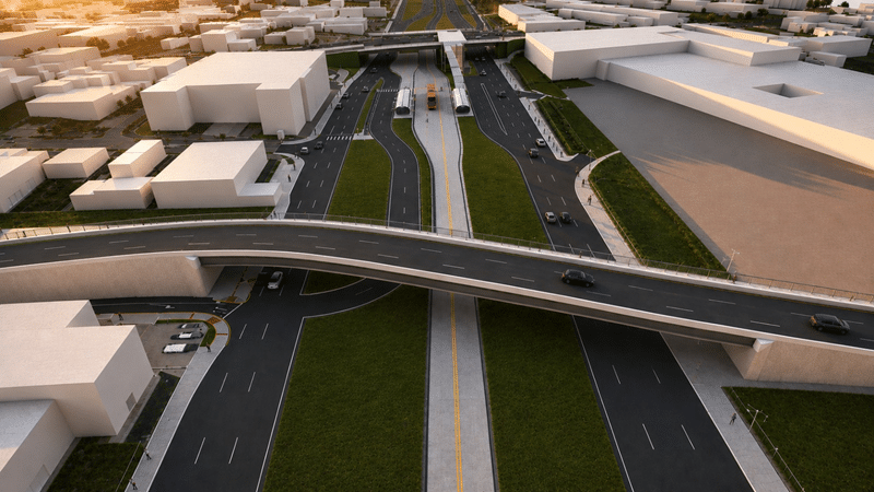 viaduto sobre a Linha Verde