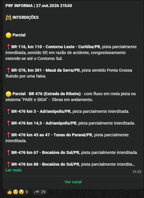 contorno leste km 110 br-376 301